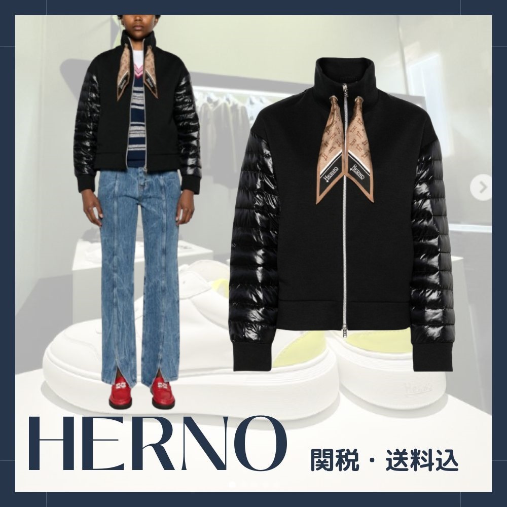 新作☆【HERNO】ヨガ パッド入りボンバー