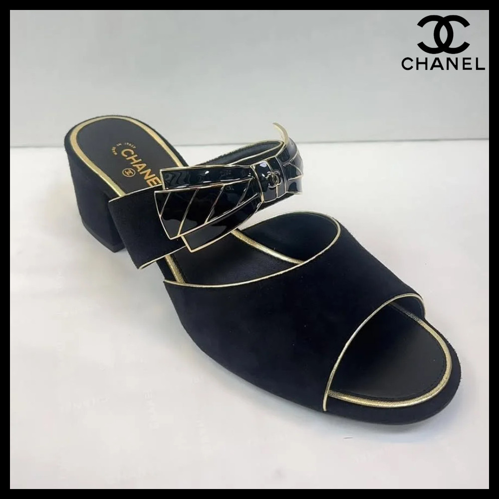 【異素材リボンがエレガント♪】CHANEL★サンダル