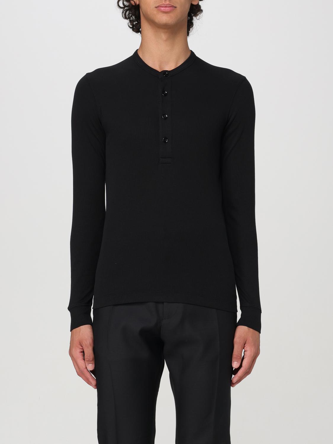 Tシャツ・カットソー TOM FORD Men T-shirt Black JHL005JMT003F23 LB999