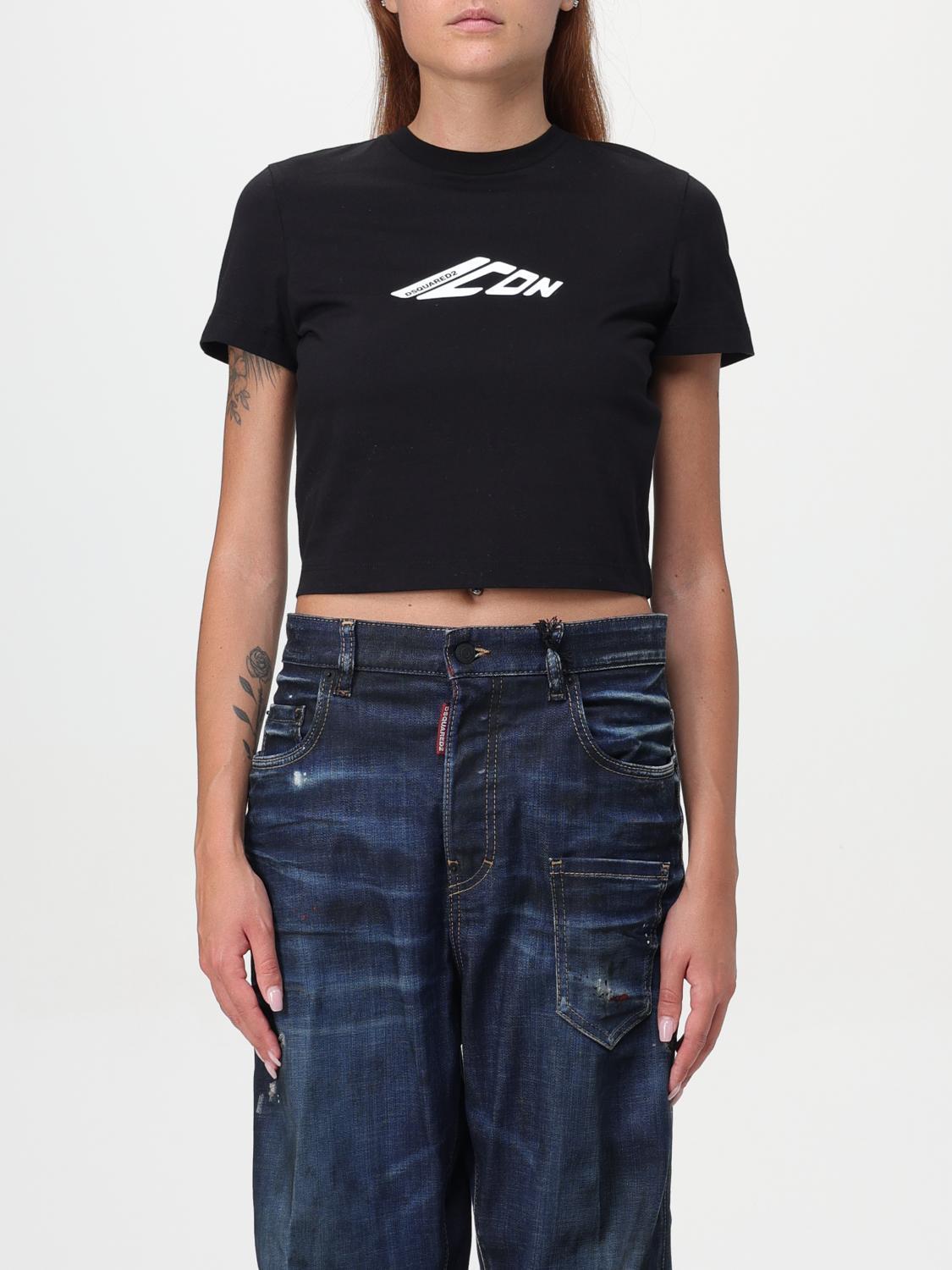 Tシャツ・カットソー DSQUARED2 Woman T-Shirt Black S80GC0072D20020 900