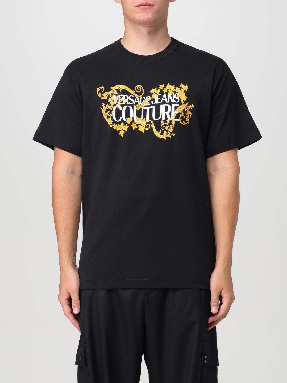 Tシャツ・カットソー VERSACE JEANS COUTURE Men T-shirt Black 77GAHE05CJ00E G89