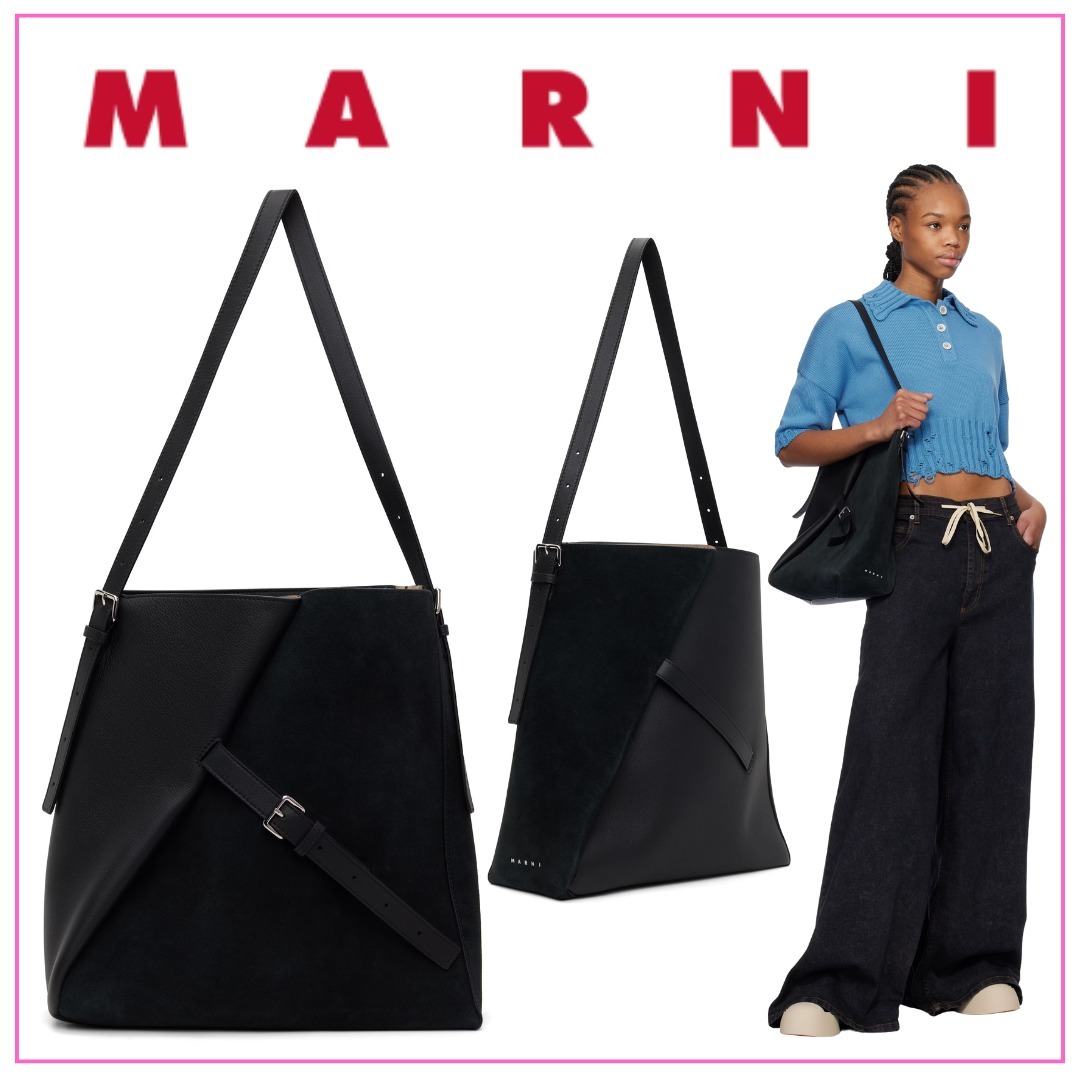 【話題】《MARNI》 Reverse レザー トートバッグ