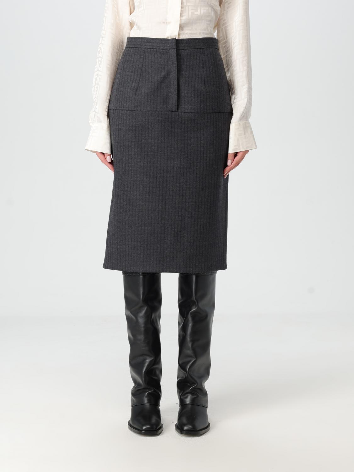 スカート FENDI Woman Skirt Grey FQ7590ASZ3 F0TY6