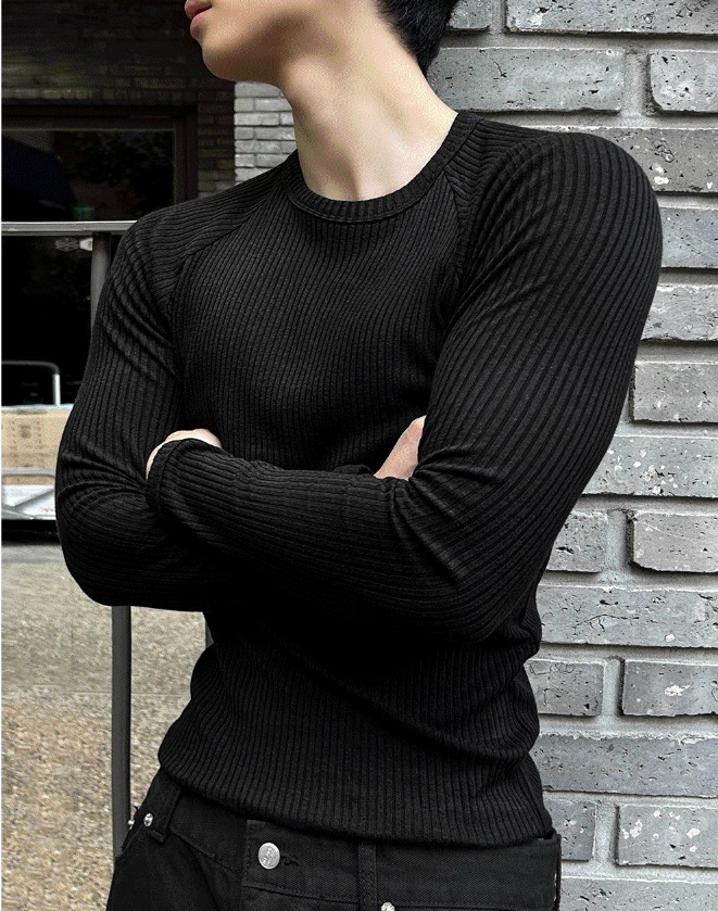 [COSYHARU公式] Muscle Fit Raglan Ribbed Knit 送料・関税込み