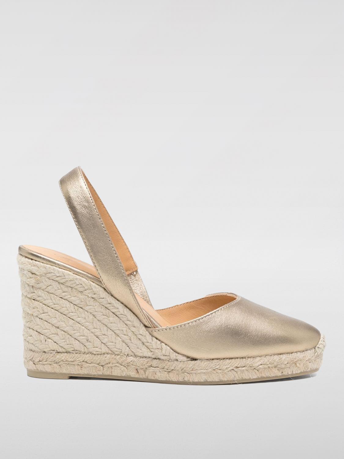 フラットシューズ CASTANER Woman Espadrilles Gold CARISSA8 3000