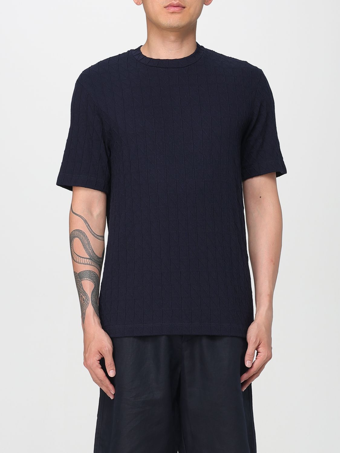 Tシャツ・カットソー GIORGIO ARMANI Men T-shirt Blue GM001991AF20301 U8139