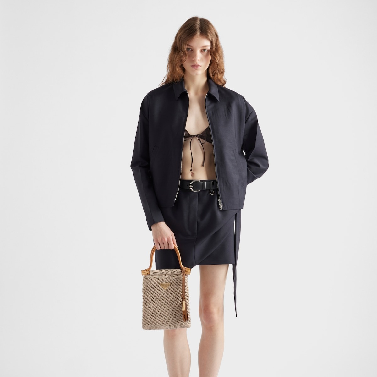 Prada キッドモヘア ミニスカート Kid mohair miniskirt 関税込