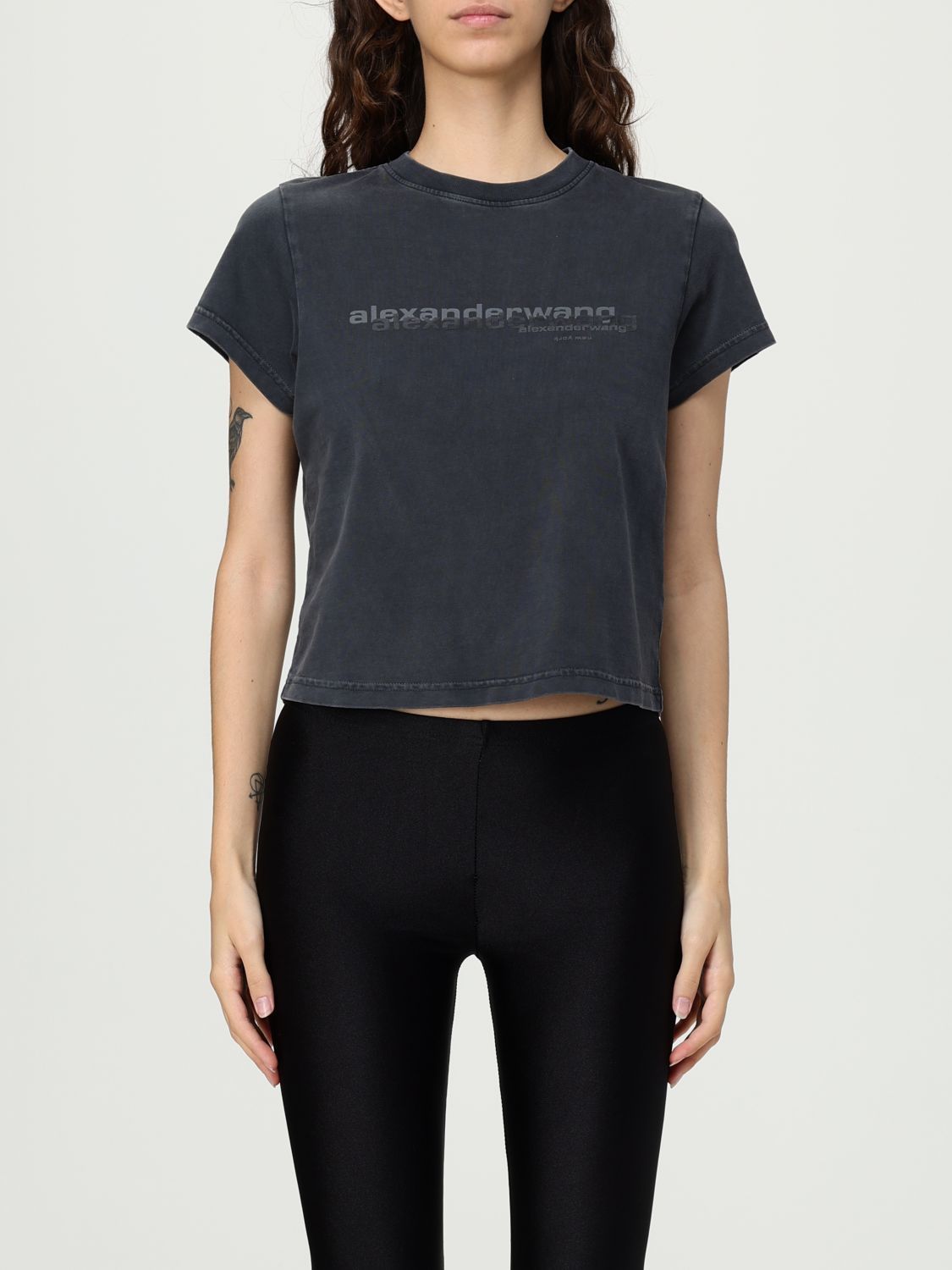 Tシャツ・カットソー ALEXANDER WANG Woman T-Shirt Black 1CC3251103 011