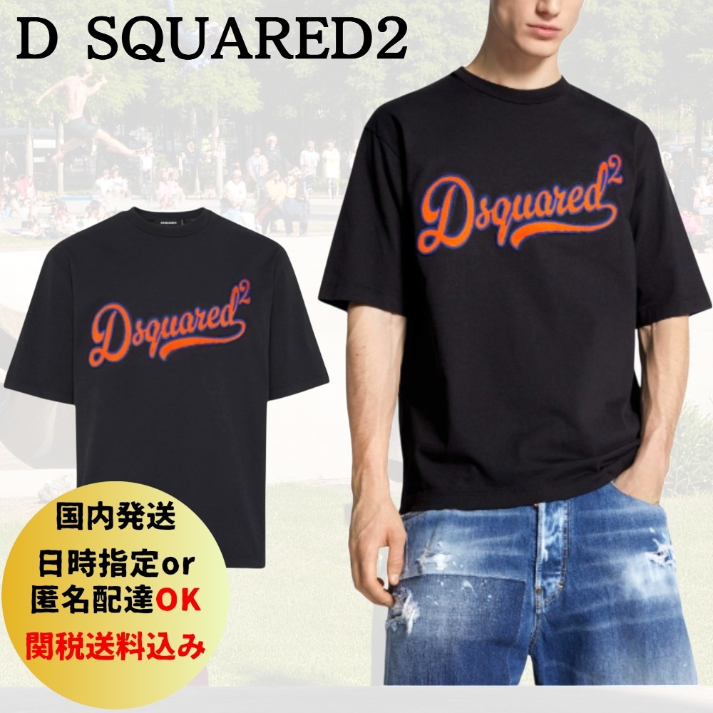 【D SQUARED2】Loose Fit Sponge Patch T-Shirt