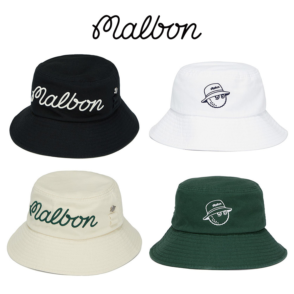 【MALBON GOLF】BIG SCRIPT BUCKET HAT 4カラー バケットハット