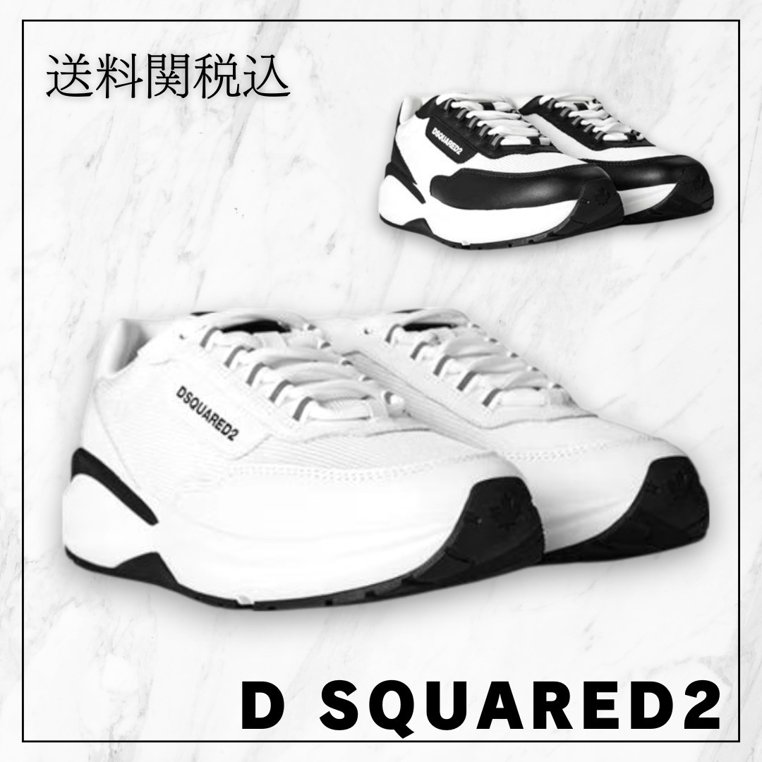 【DSQUARED2】★送料関税込★レザーダッシュスニーカー