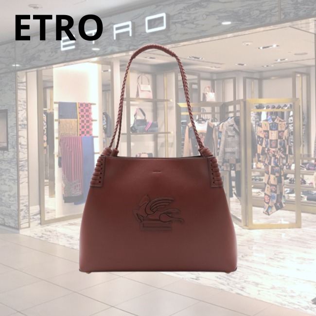 ETRO♡ ブラウンレザー リブラ ショルダーバッグ