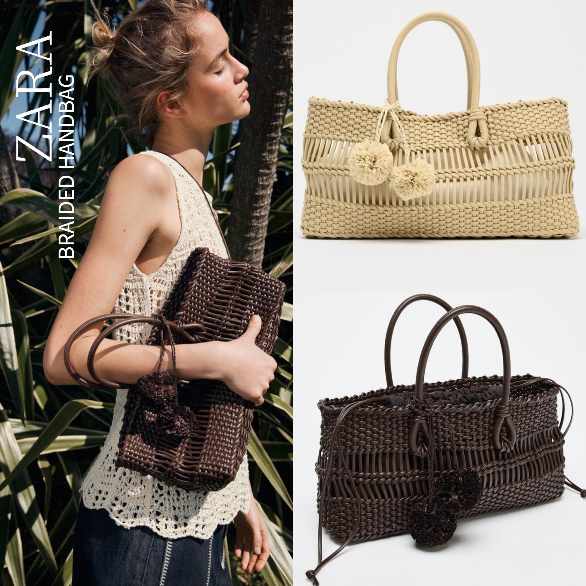 ZARA【NEW】BRAIDED HANDBAG