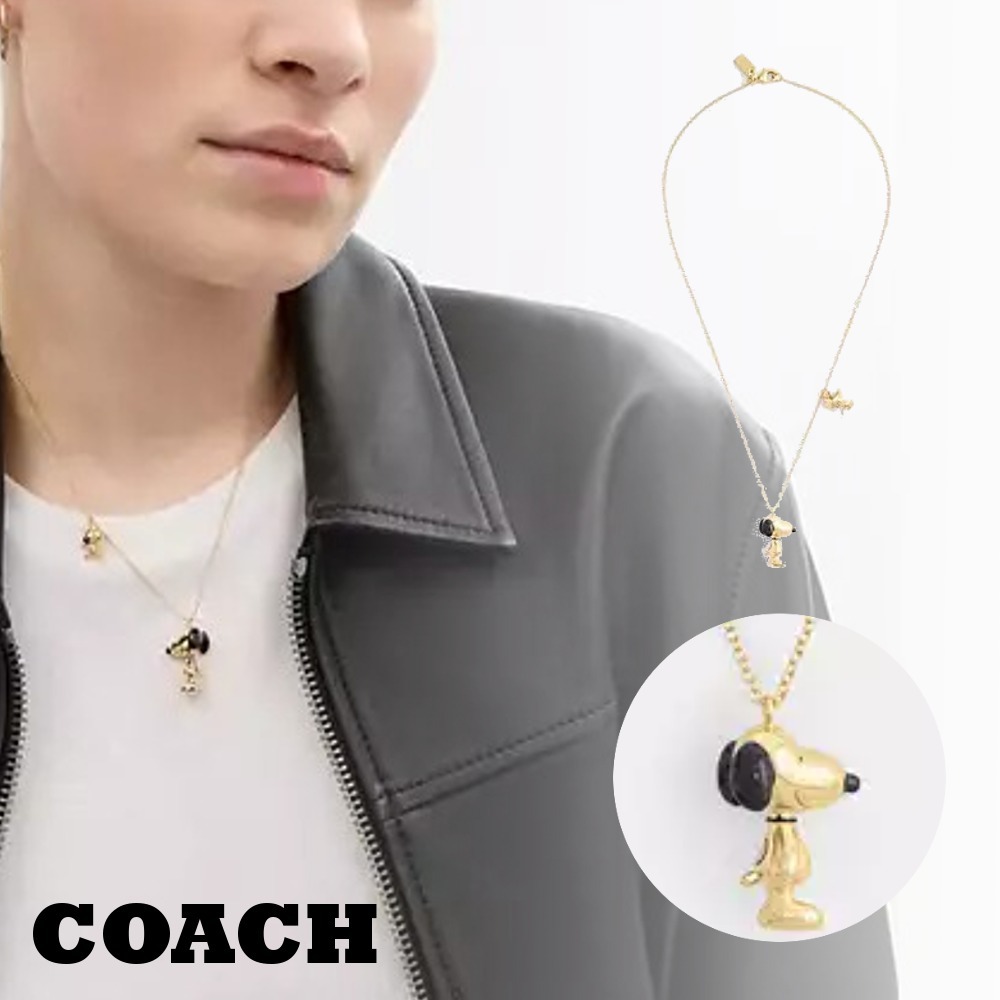 COACH☆【PEANUTS】スヌーピー アンド ウッドストックネックレス