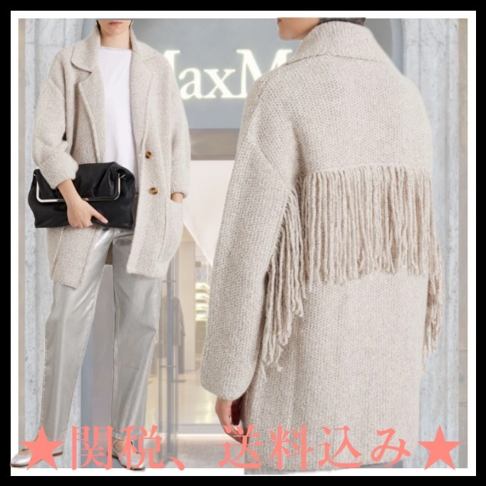 DT★Max Mara★mastice モヘアブレンドニットコート