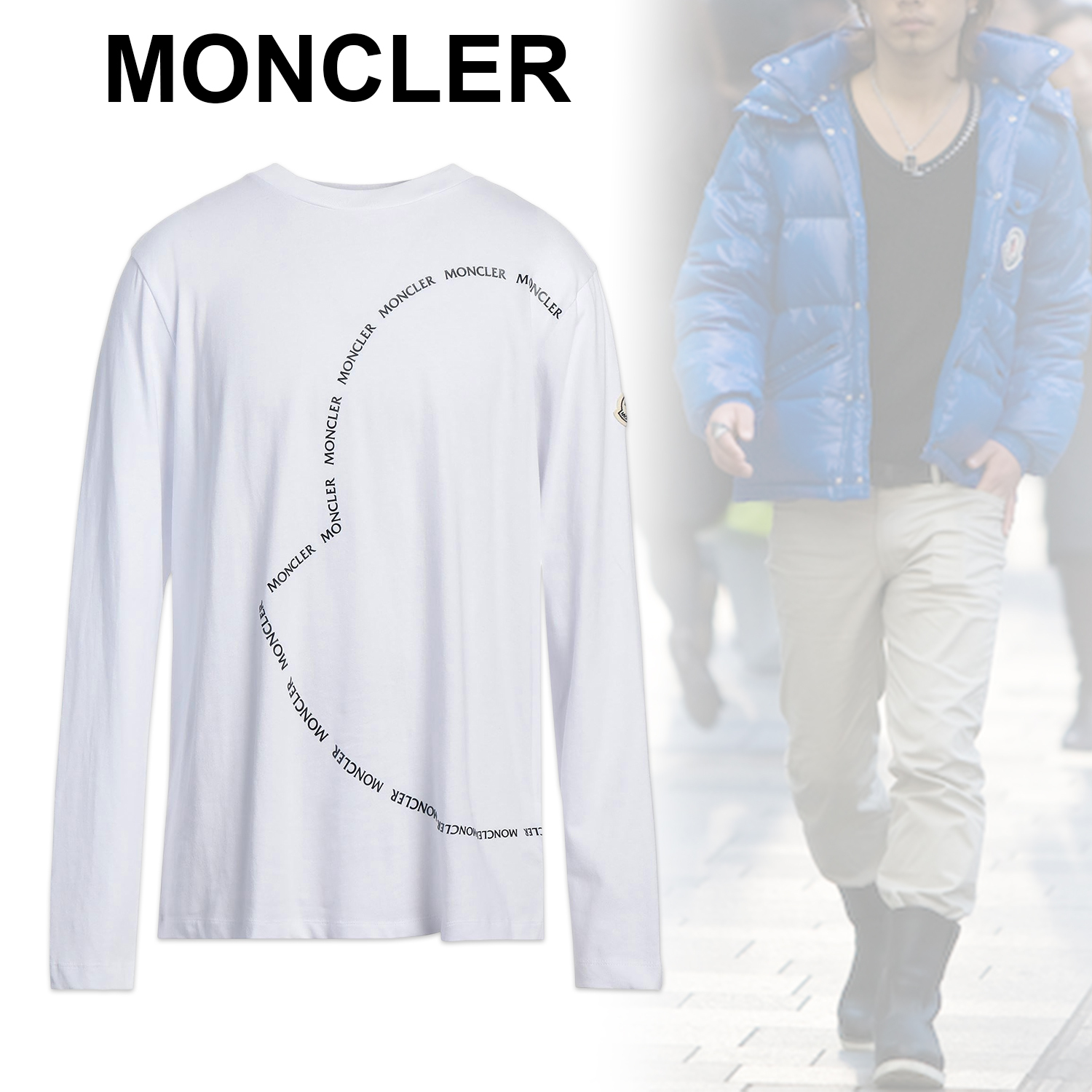◆MONCLER◆ 長袖 コットン Ｔシャツホワイト