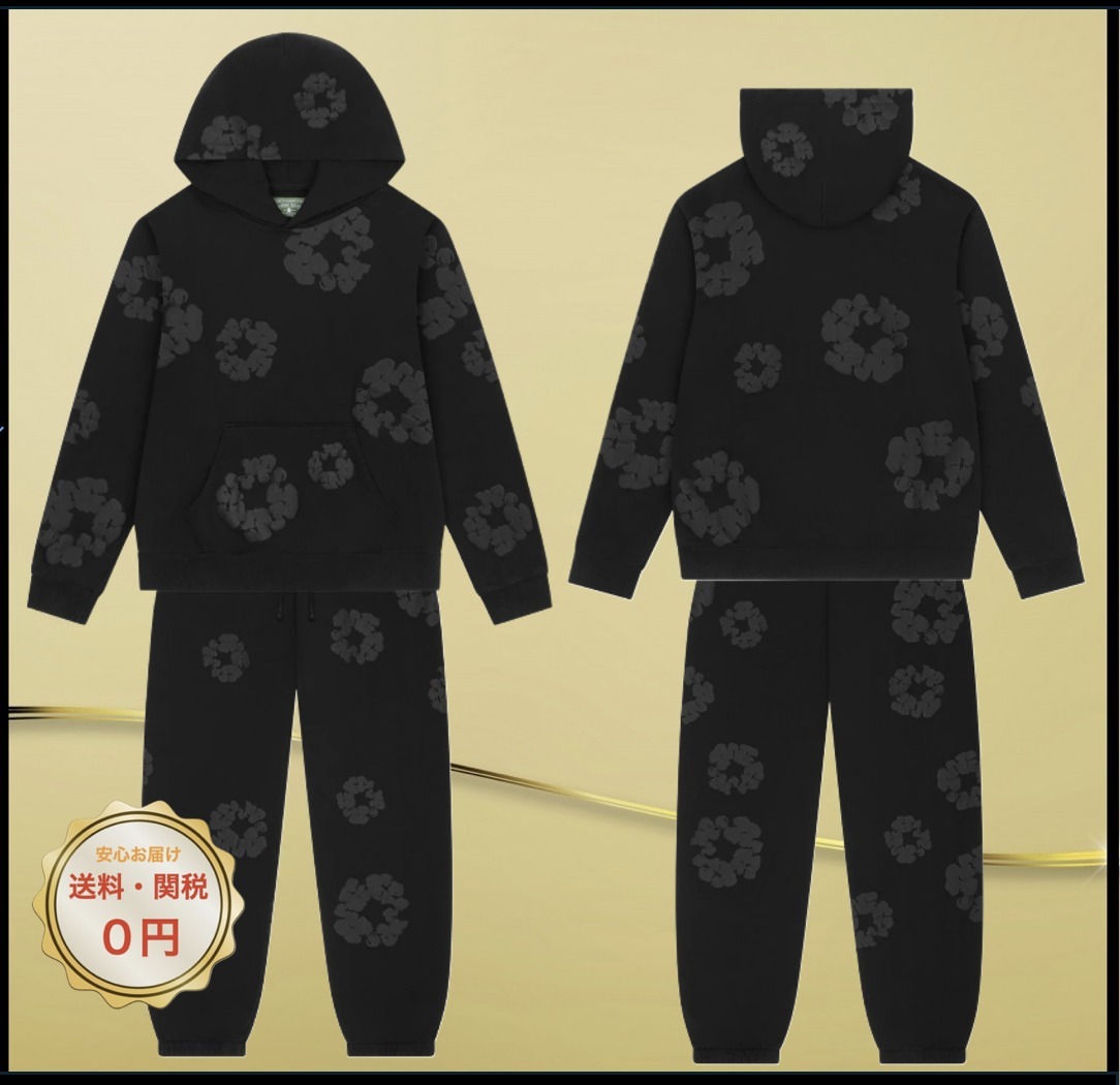 関税込み Denim tears Mono Wreath パーカー&パンツ 上下セット