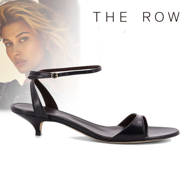 正規店買付【THE ROW】ブラック ヒール サンダル
