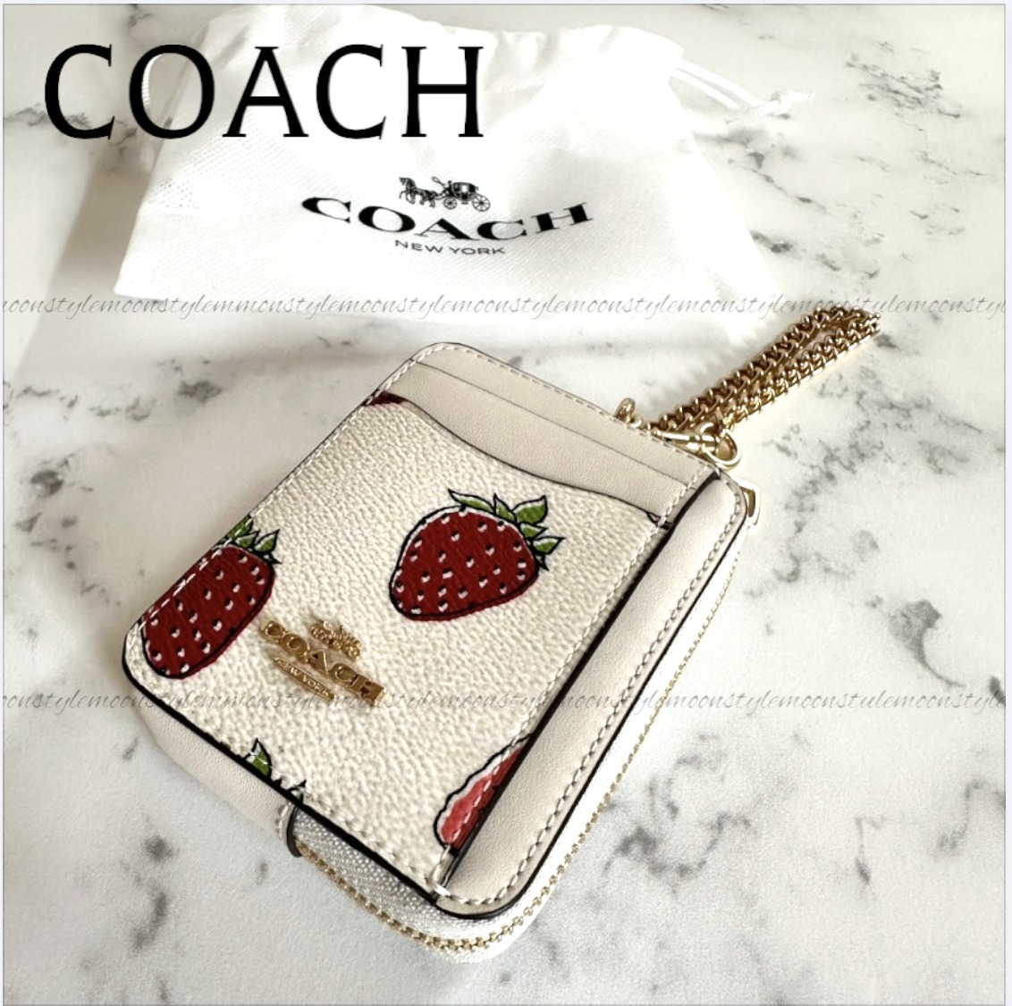 Coach★コーチ いちご コイン＆パスケース