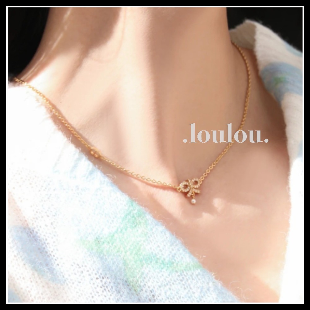 【小さめリボンにときめく☆】DIOR Le Noeud de Dior ネックレス