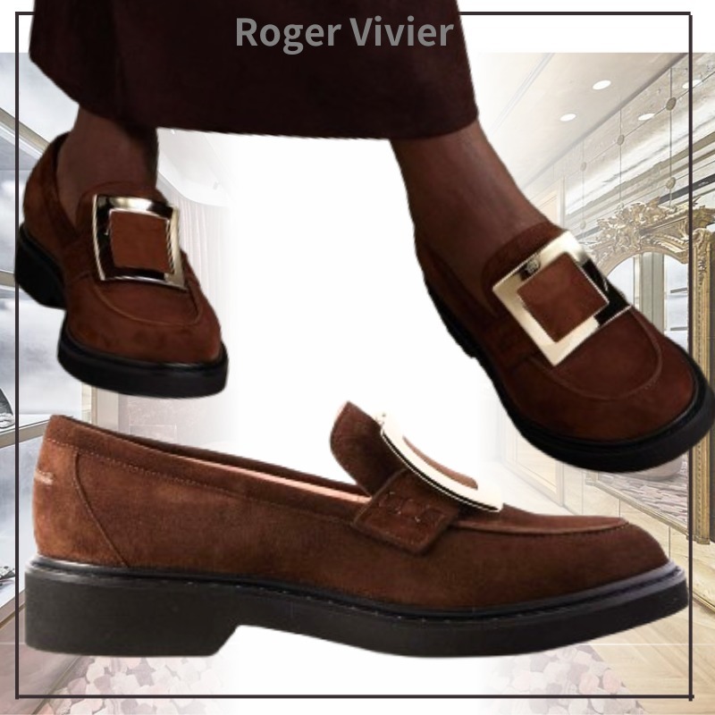 【大人の品格】ROGER VIVIER Viv Rangers スエードローファー