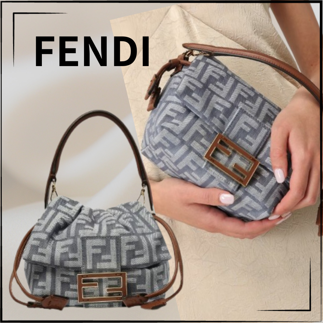 【FENDI】関税込☆ブルーデニム Mamma Baguette スモール