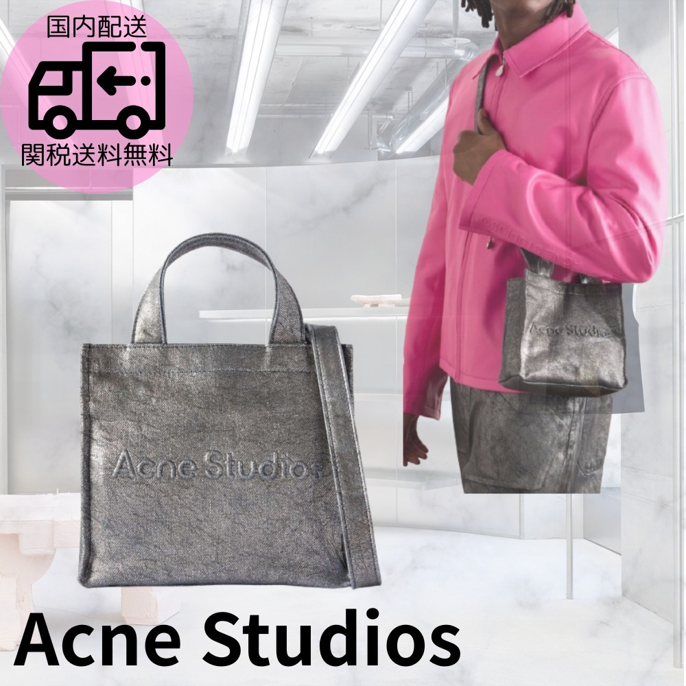 SALE【Acne Studios】メタリックデニム トートバッグ