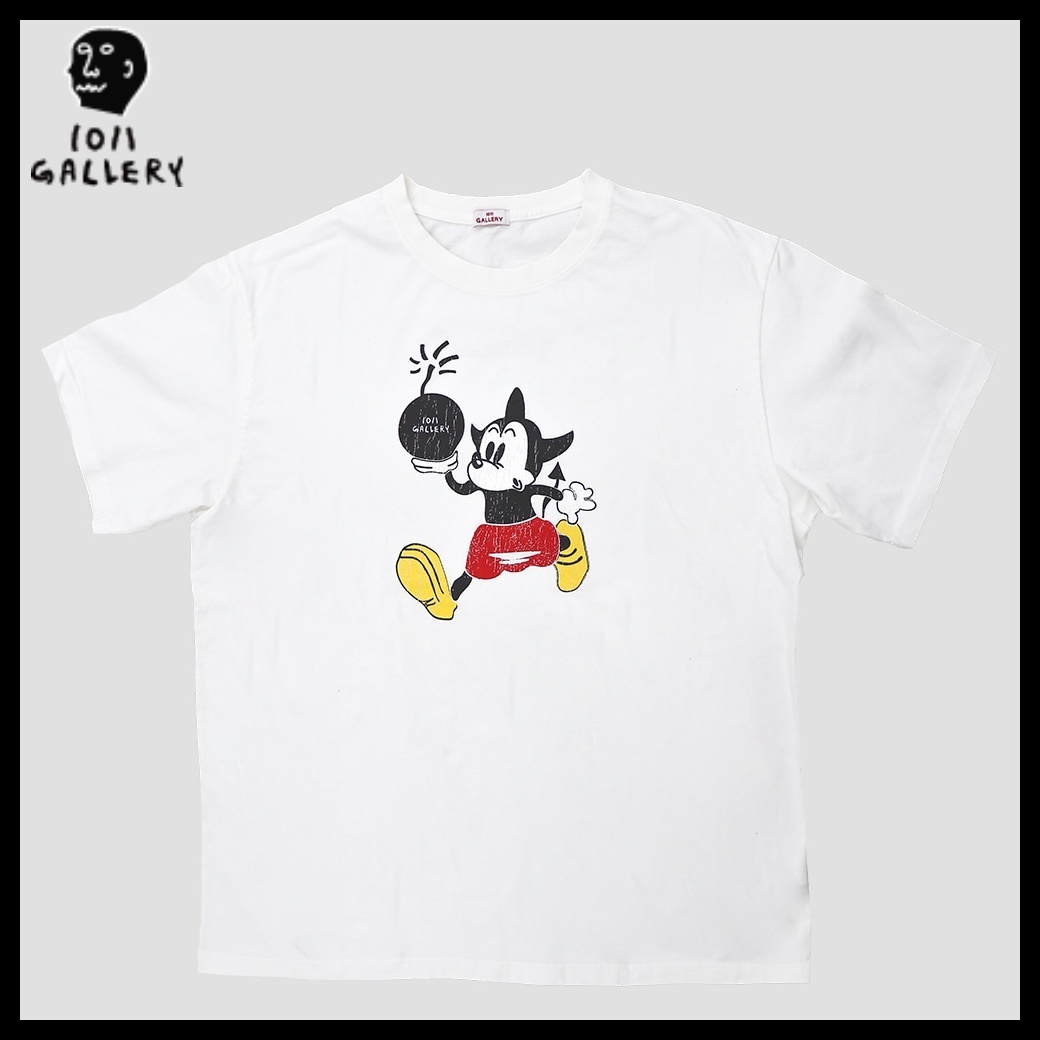 ★1011GALLERY★Gallery Mickey T-shirts ★White★