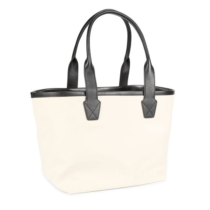 《BALENCIAGA》レザートリムロゴジャンボキャンバストートバッグ