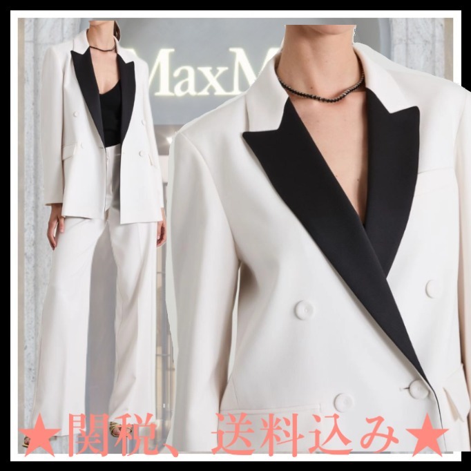 DT★Max Mara★diga サテンカラーブレザー