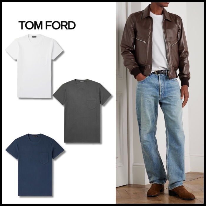 【TOM FORD】 コットンジャージー Tシャツ ☆関税送料込み☆