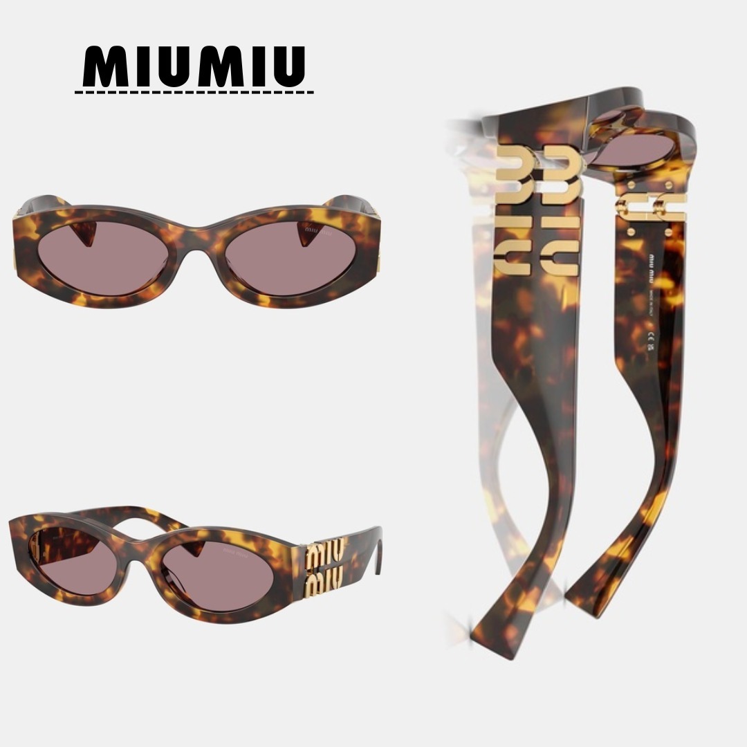 【Miu Miu】0MU 11WS ロゴ サングラス（Honey Havana）