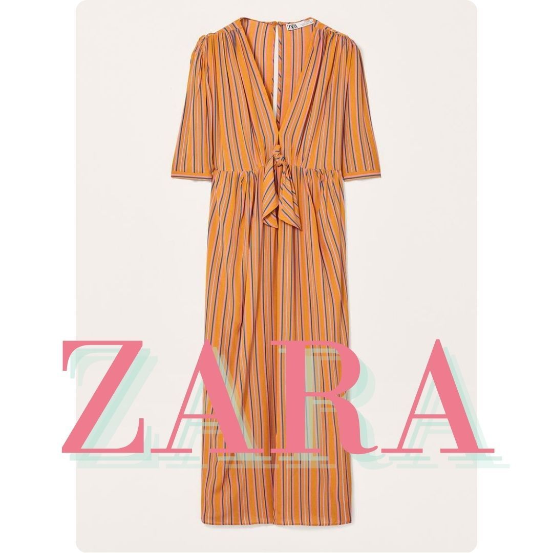 ZARA LIMITED EDITION ストライプミディワンピース 3780/718