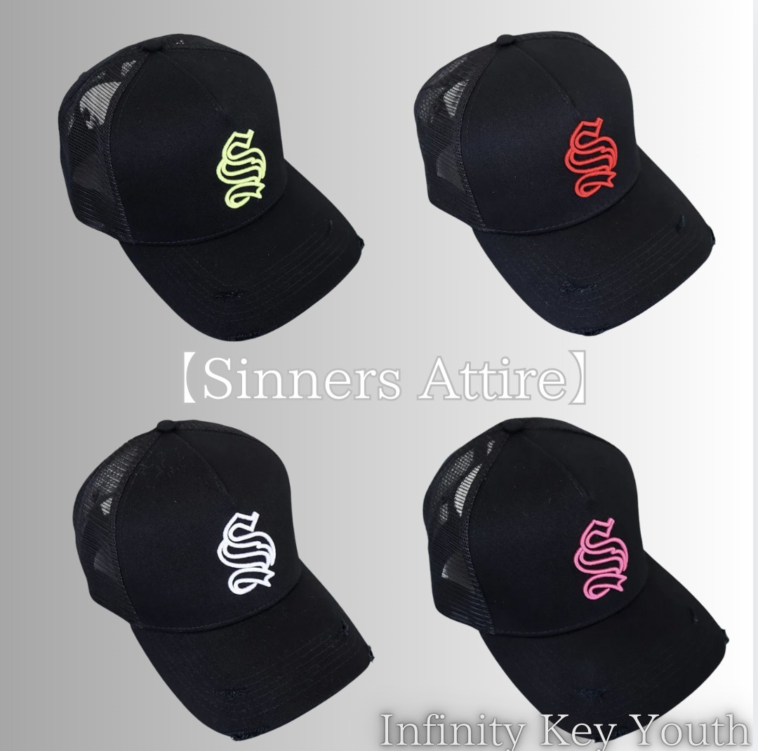 【SINNERS ATTIRE】Distressed Trucker Hat