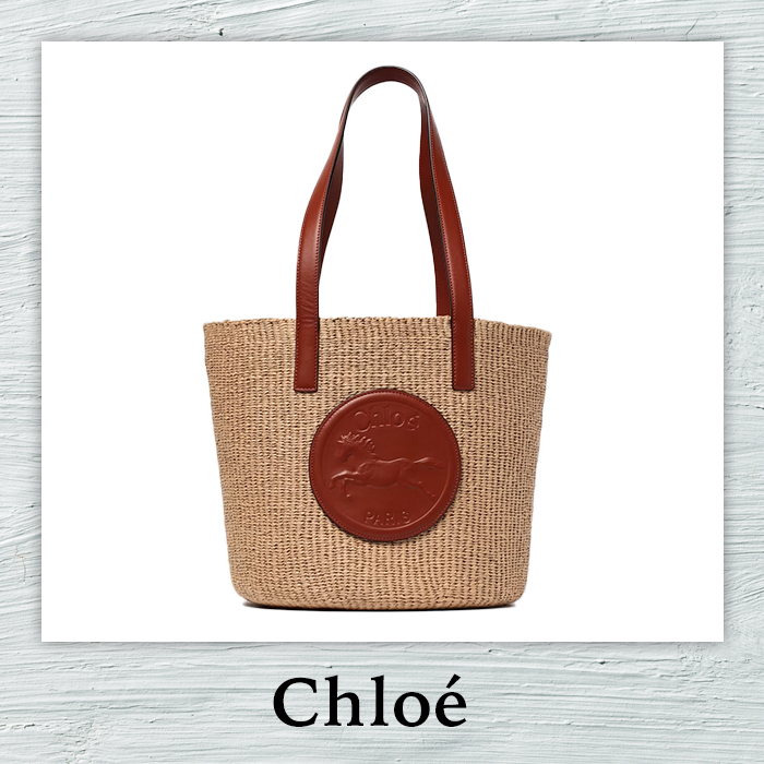 《Chloe》Horse Medal ラージ バスケット バッグ レザーラベル