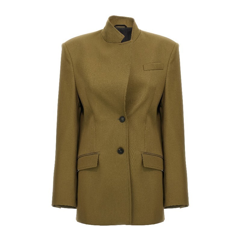 ジャケット THE ATTICO Maxi shoulder strap blazer (251WCG00084 081)