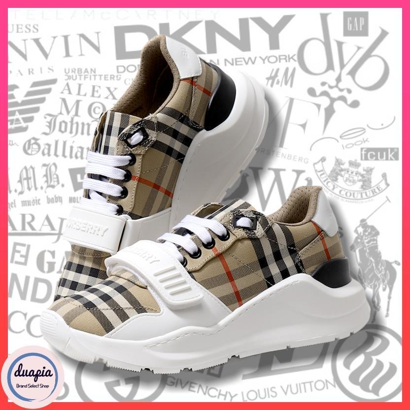 ★Burberry★ビンテージ チェック スエード レザー スニーカー
