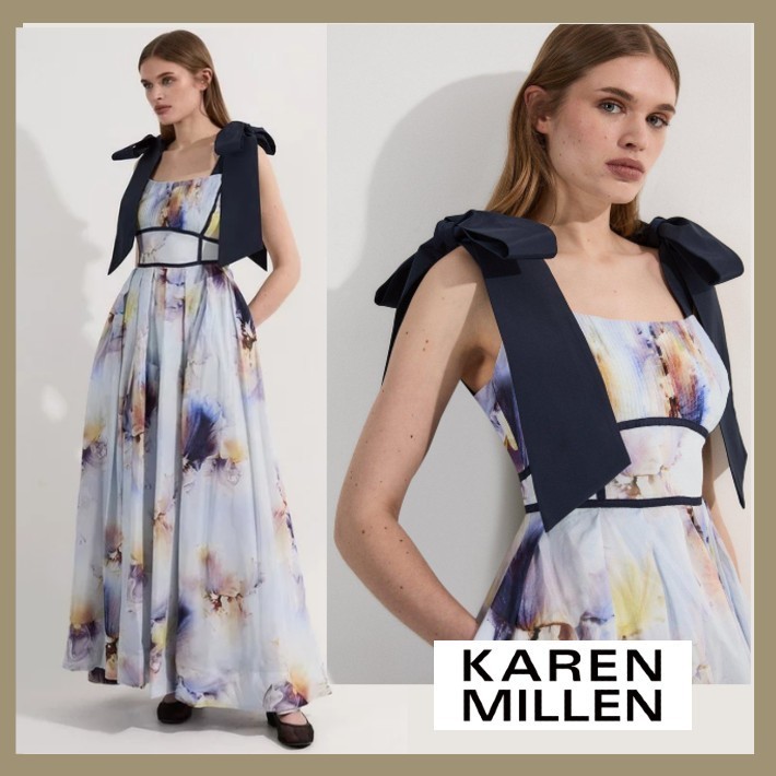 Karen Millen フェミニン フローラル 特別シーン ドレス
