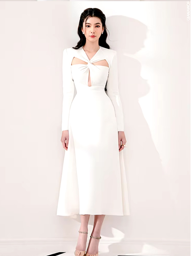 セクシー ロングスリーブ パーティードレス
