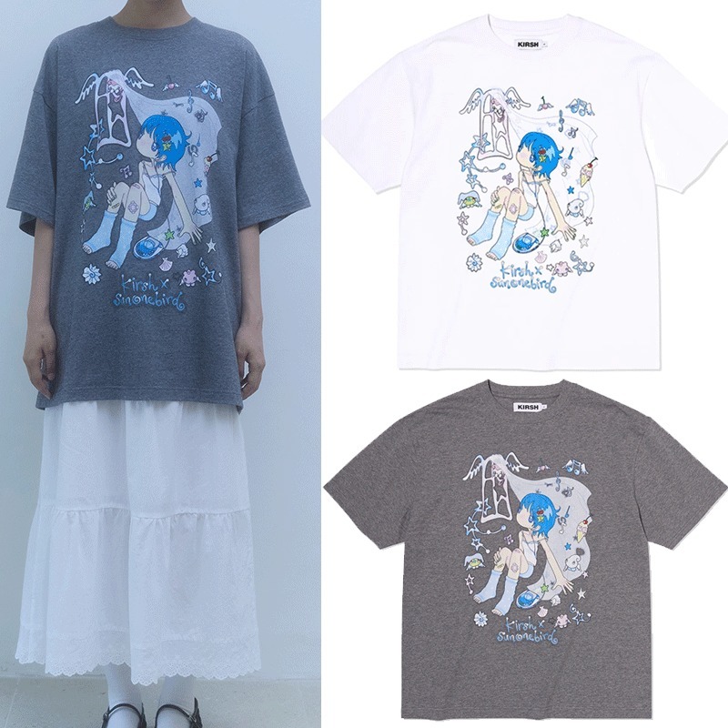 Tシャツ・カットソー KIRSH X SUNONEBIRD MAIN GRAPHIC BIG OVER SIZE T-SHIRT