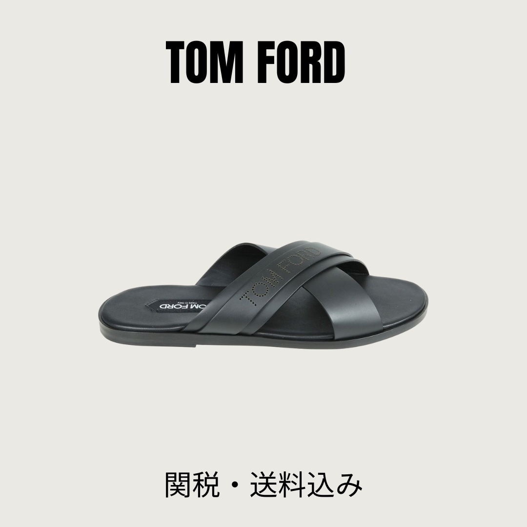 TOM FORD【パーフォレーションサンダル☆ブラック】関税送料込