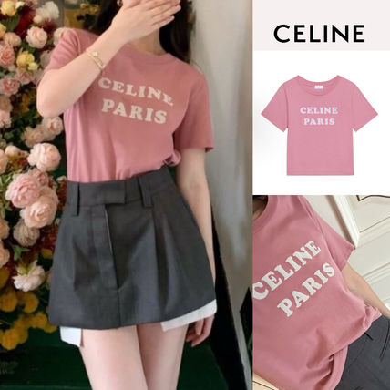 ピンク系 M CELINE(セリーヌ) Tシャツ・カットソー(レディース