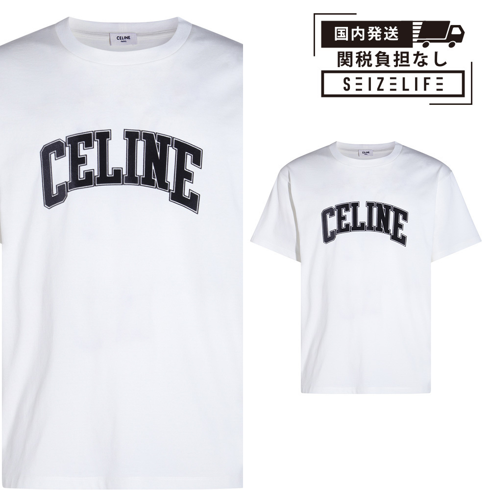 CELINE セリーヌ コットン クルーネック ルーズ 半袖 Tシャツ