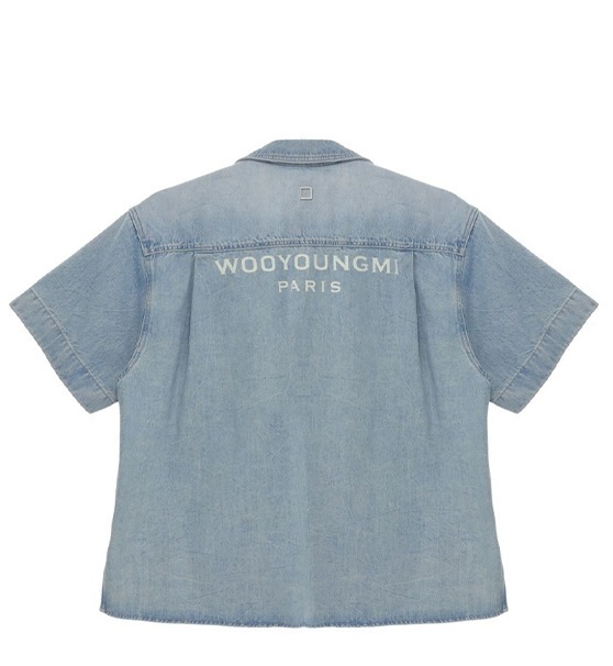 WOOYOUNGMI 25SS ロゴプリント 半袖デニムシャツ