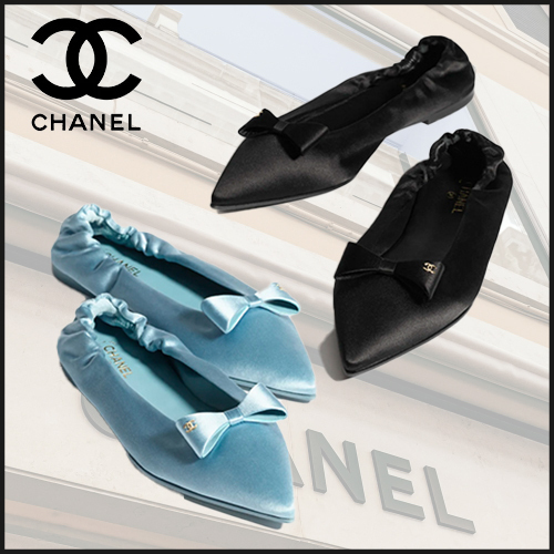 ★リボンが可愛い★【CHANEL】バレリーナ