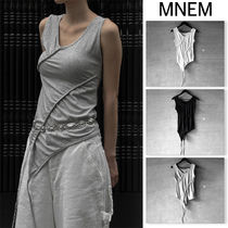 【mnem】Diagonal Strap Shirring Sleeveless
