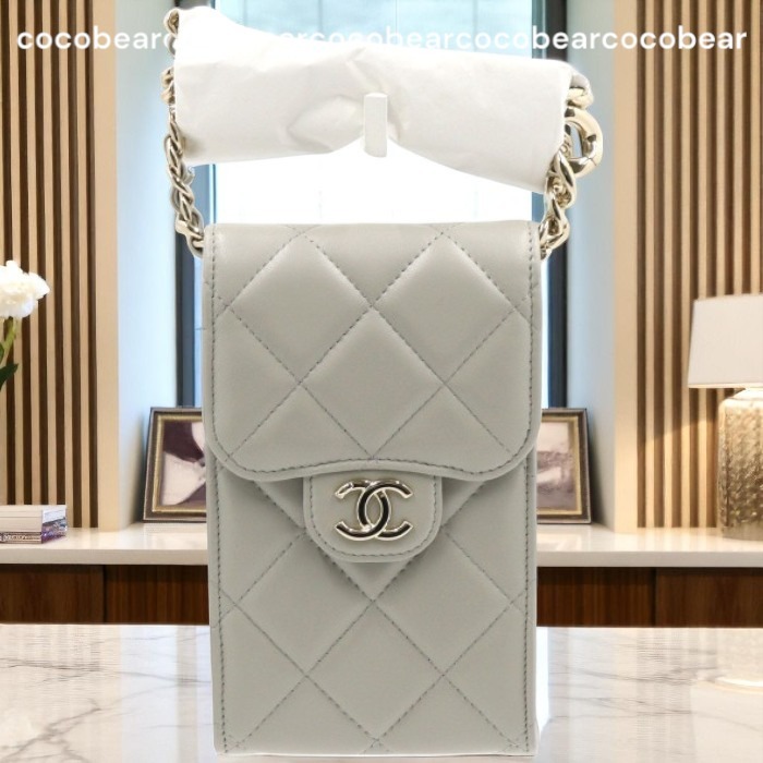 ヴィンテージ☆Chanel☆ラムスキンCCフォンホルダー バッグ