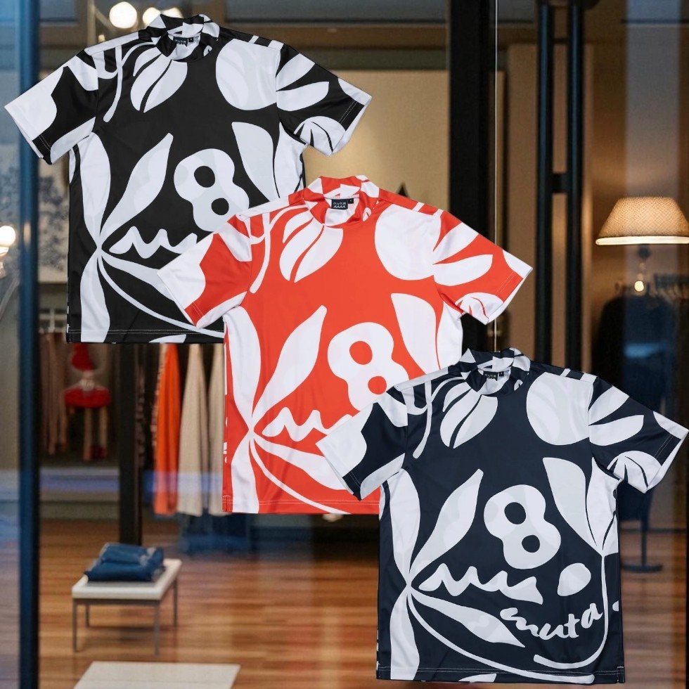 【すぐ届く！】muta ムータ◆フローラル モックネックシャツ