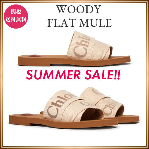 SALE! 関税込☆ Chloe クロエ WOODY フラットミュール