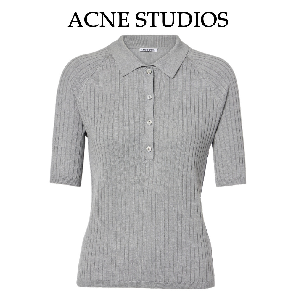 【Acne Studios】シルクポロシャツ